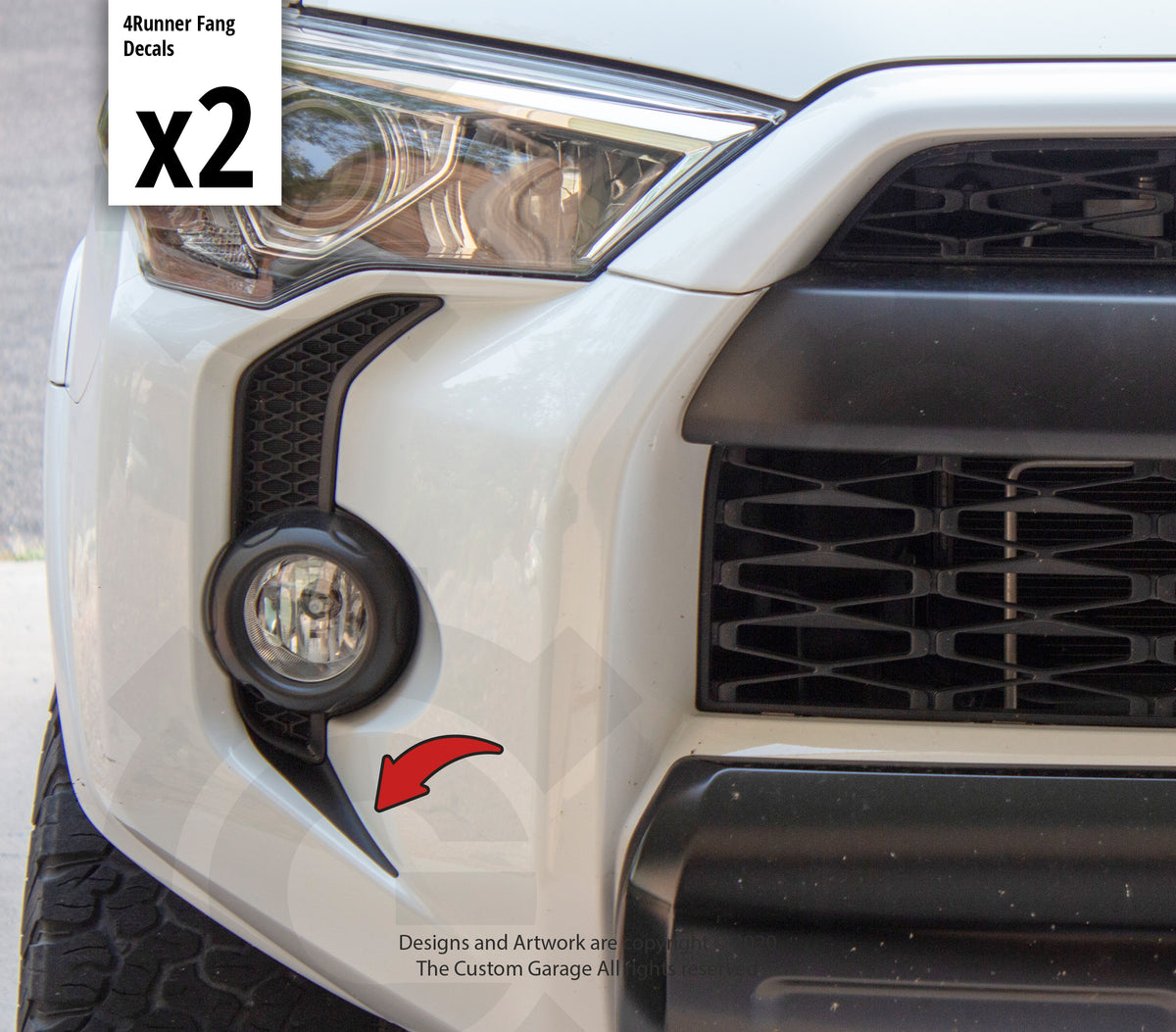2015-2024 Toyota 4Runner Fang overlays decals – The Custom Garage